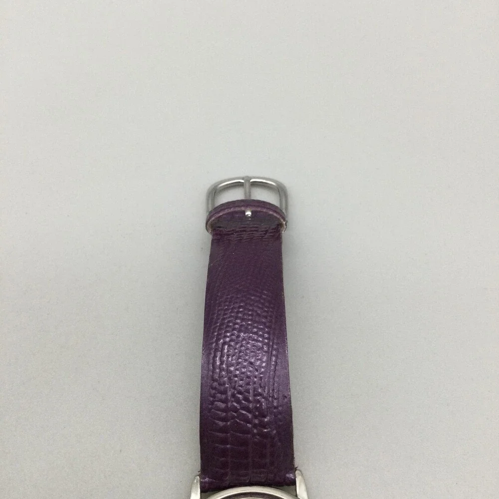 I Love Lucy Womens Watch 33mm Silver Tone Purple Dial Leather New Battery